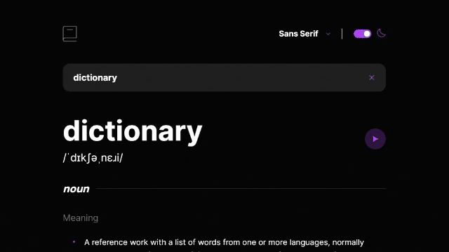 Dictionary app