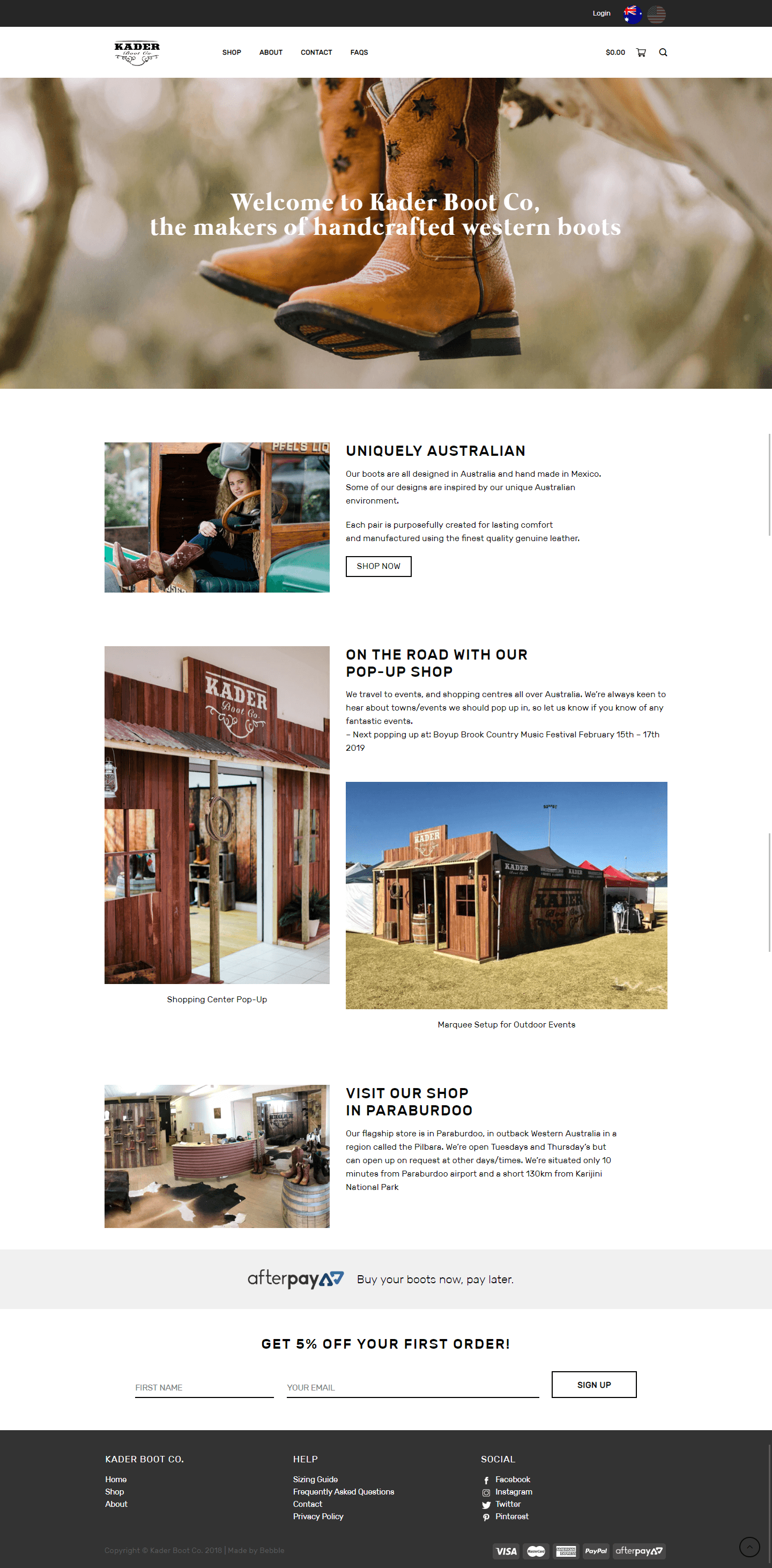 Kader Boot Co. snapshot preview