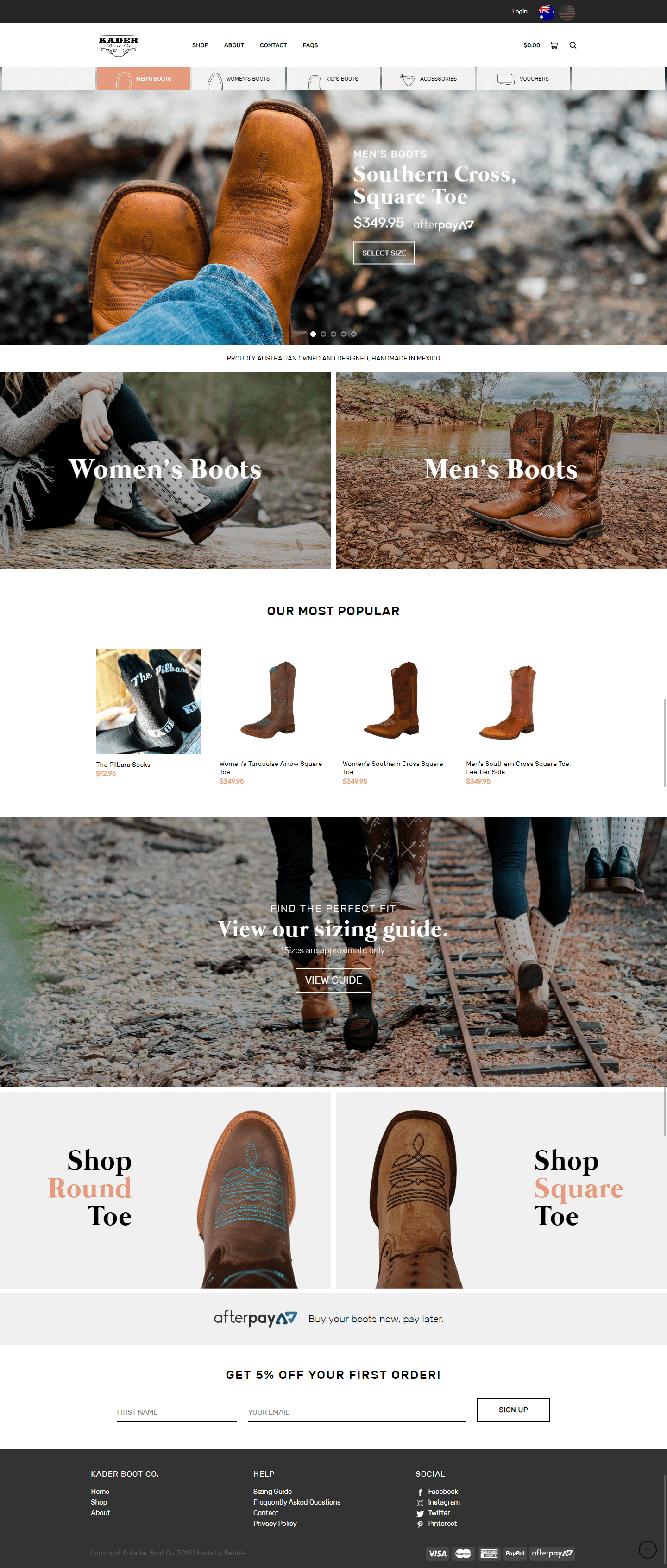Kader Boot Co. snapshot preview