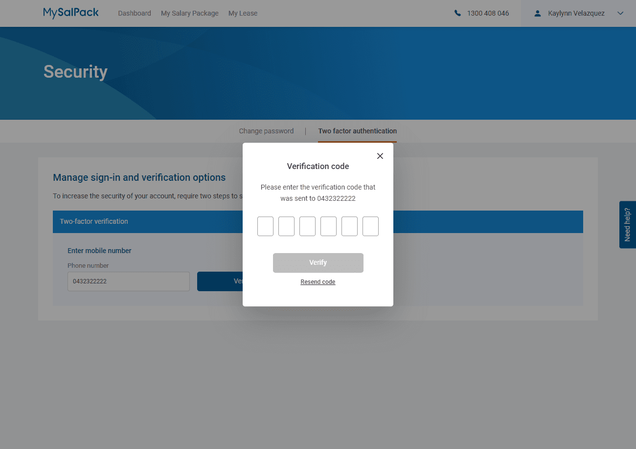 MySalPack snapshot preview