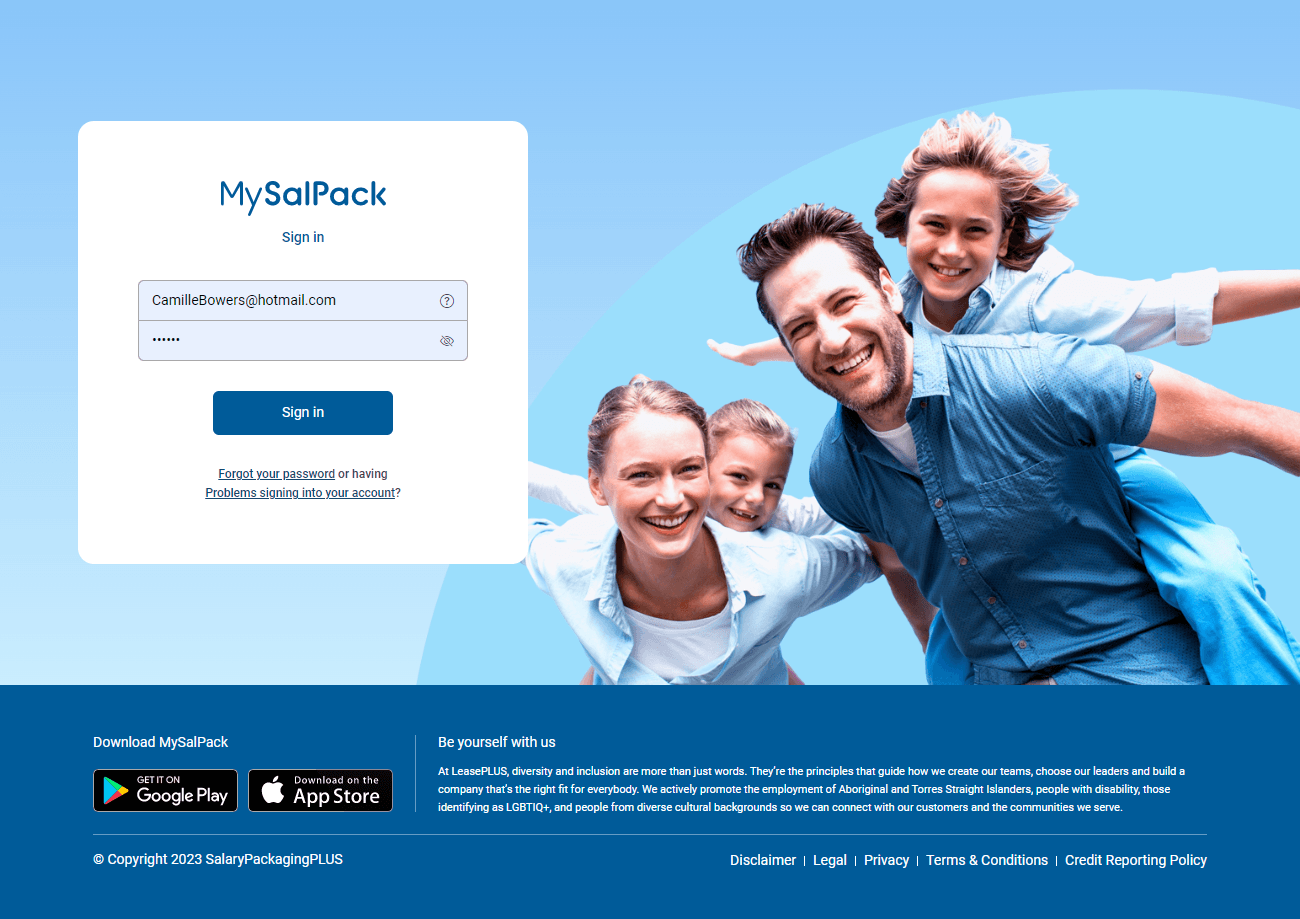 MySalPack snapshot preview